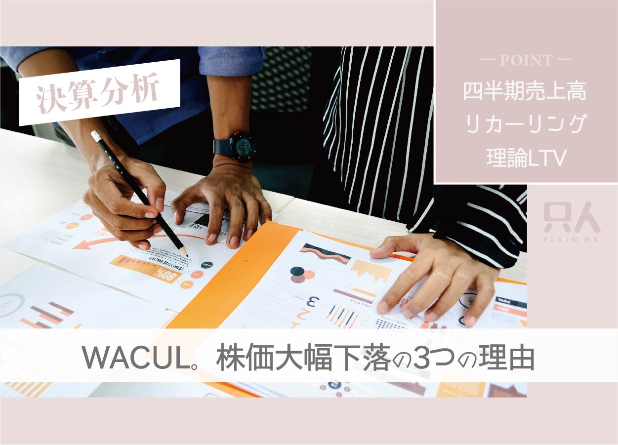 【株価下落】WACUL（ワカル）の決算分析！大幅下落の3つの理由